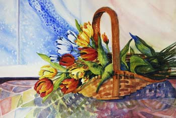 tulips-crazy quilt
