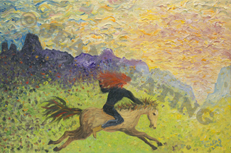 Galloping to the New Day by Jean Keating