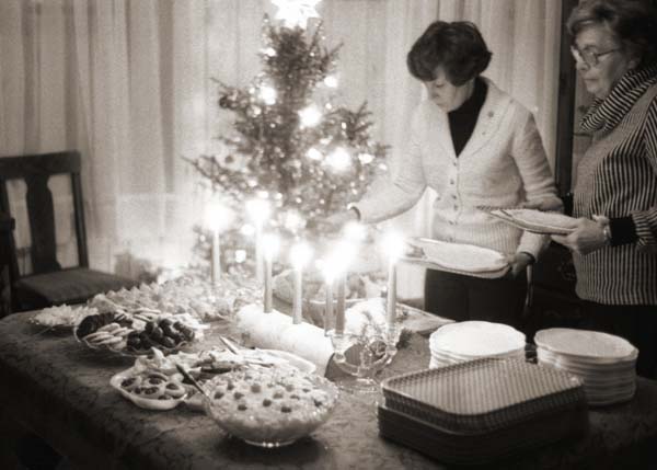 Christmas smorgasbord - 1976