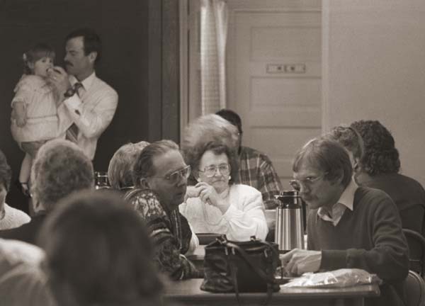 Lake Jennie Potluck - 1993: Emily and Jeff Rausch, John Melde, Lorane Perterson, Gary Finken